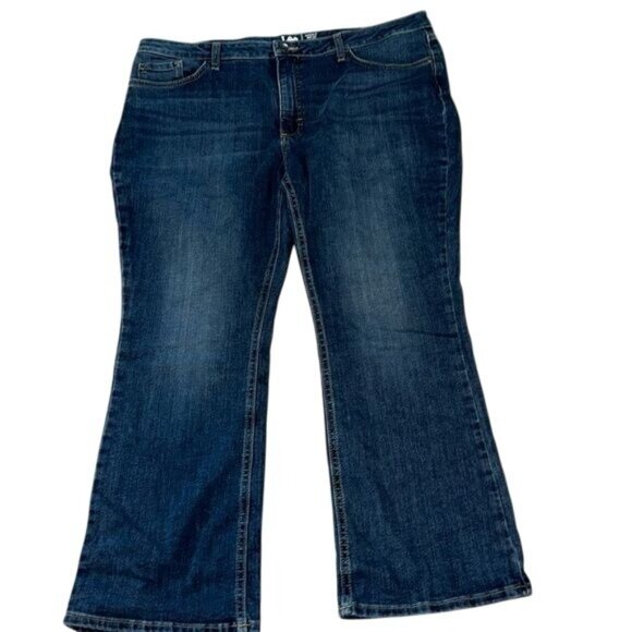 Lee Denim - Lee Womens Bootcut Mid Rise Regular Fit Denim Jeans Size 20W